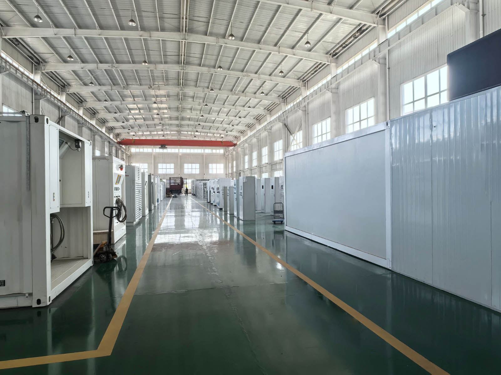 Containerized stations production hall